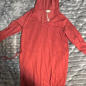 Cozy Red Hooded Sweater